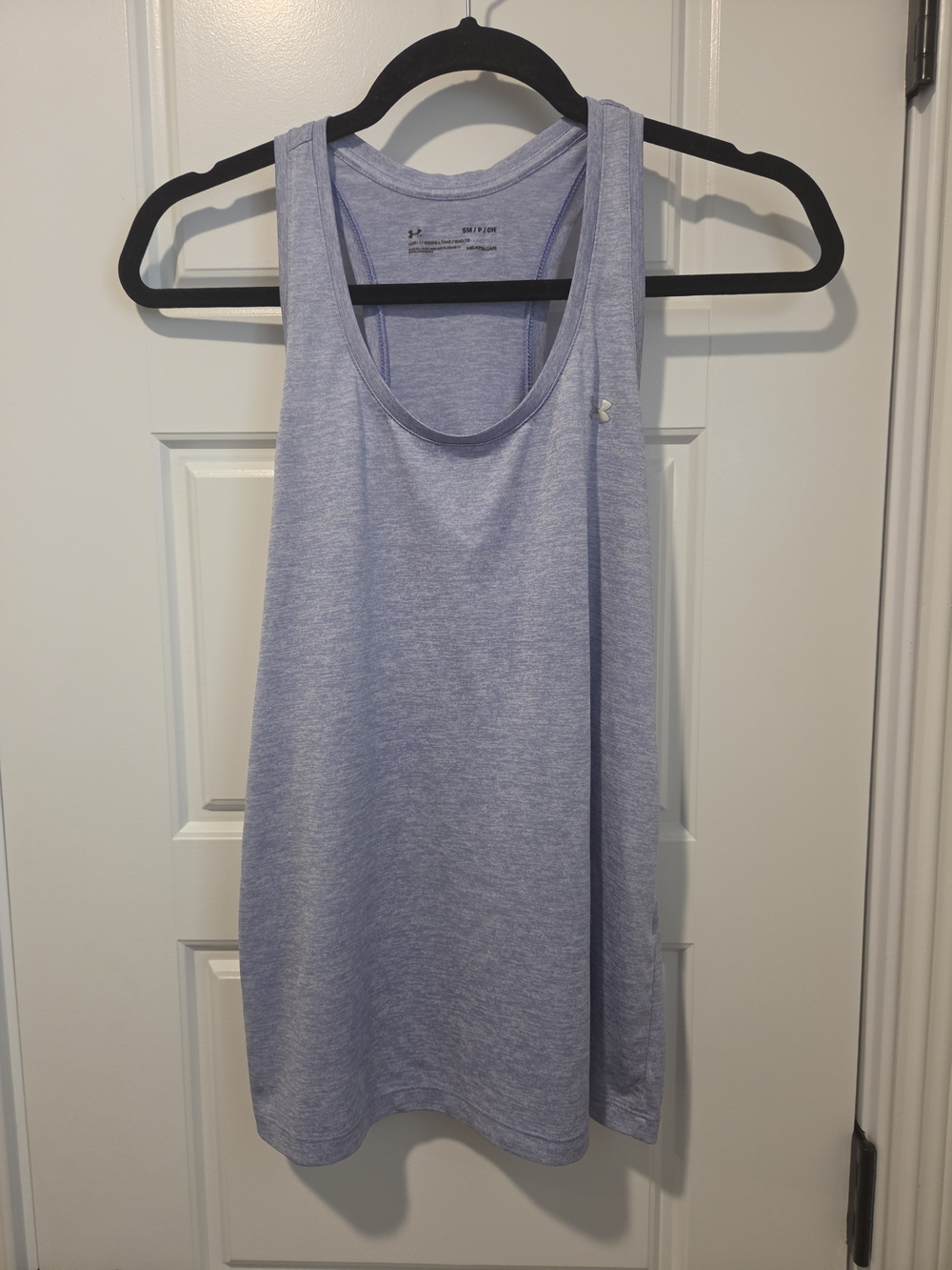 Under Armour Light Blue Heather Performance Racerback Tank - Small